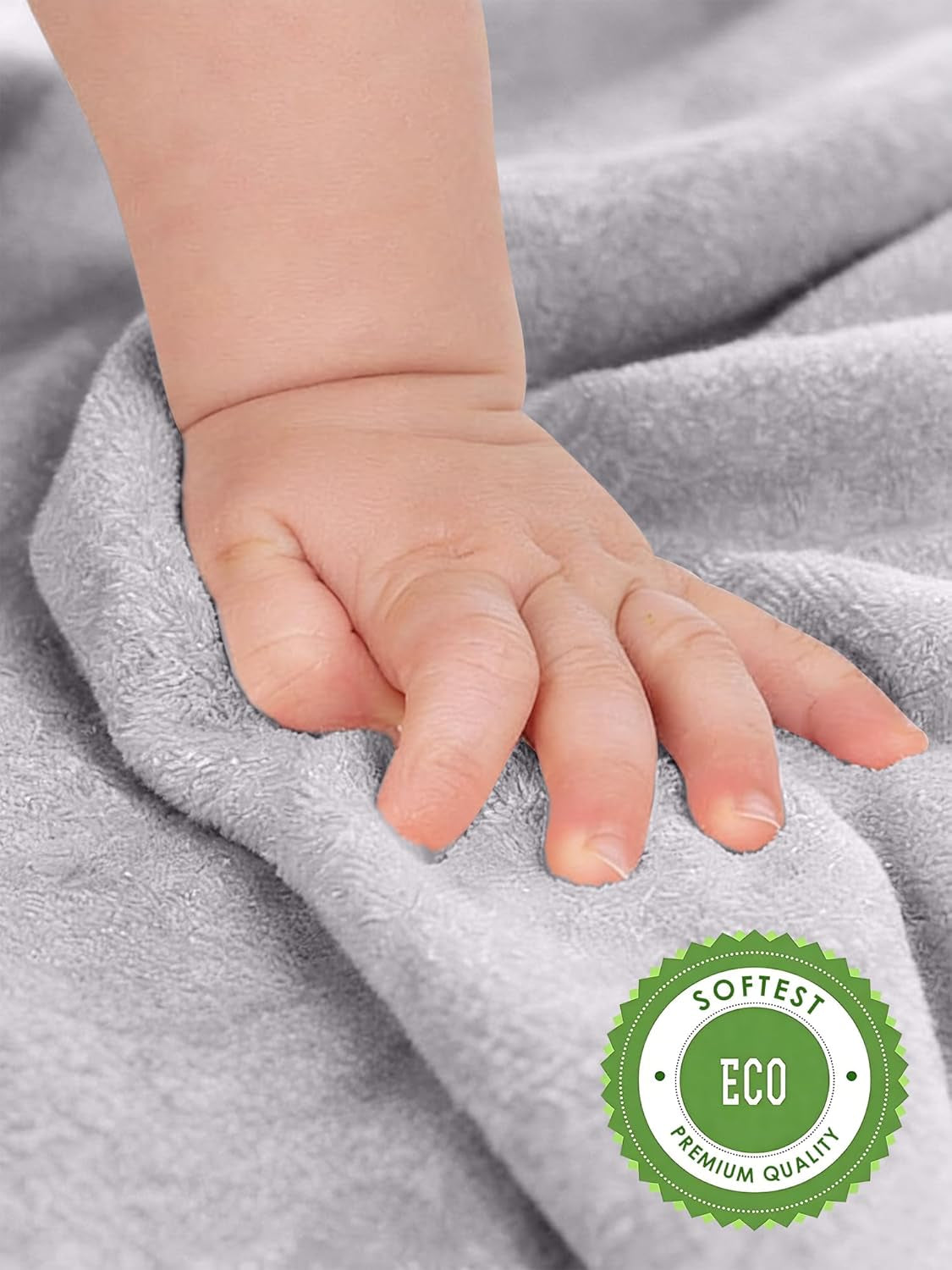 Baby Wash Clothes, Rayon Made from Bamboo - 2 Layer Ultra Soft Absorbent Washcloths for Boy - Newborn Face Towel - Makeup Remove Washcloths for Delicate Skin - (Gray, 6 Pack)